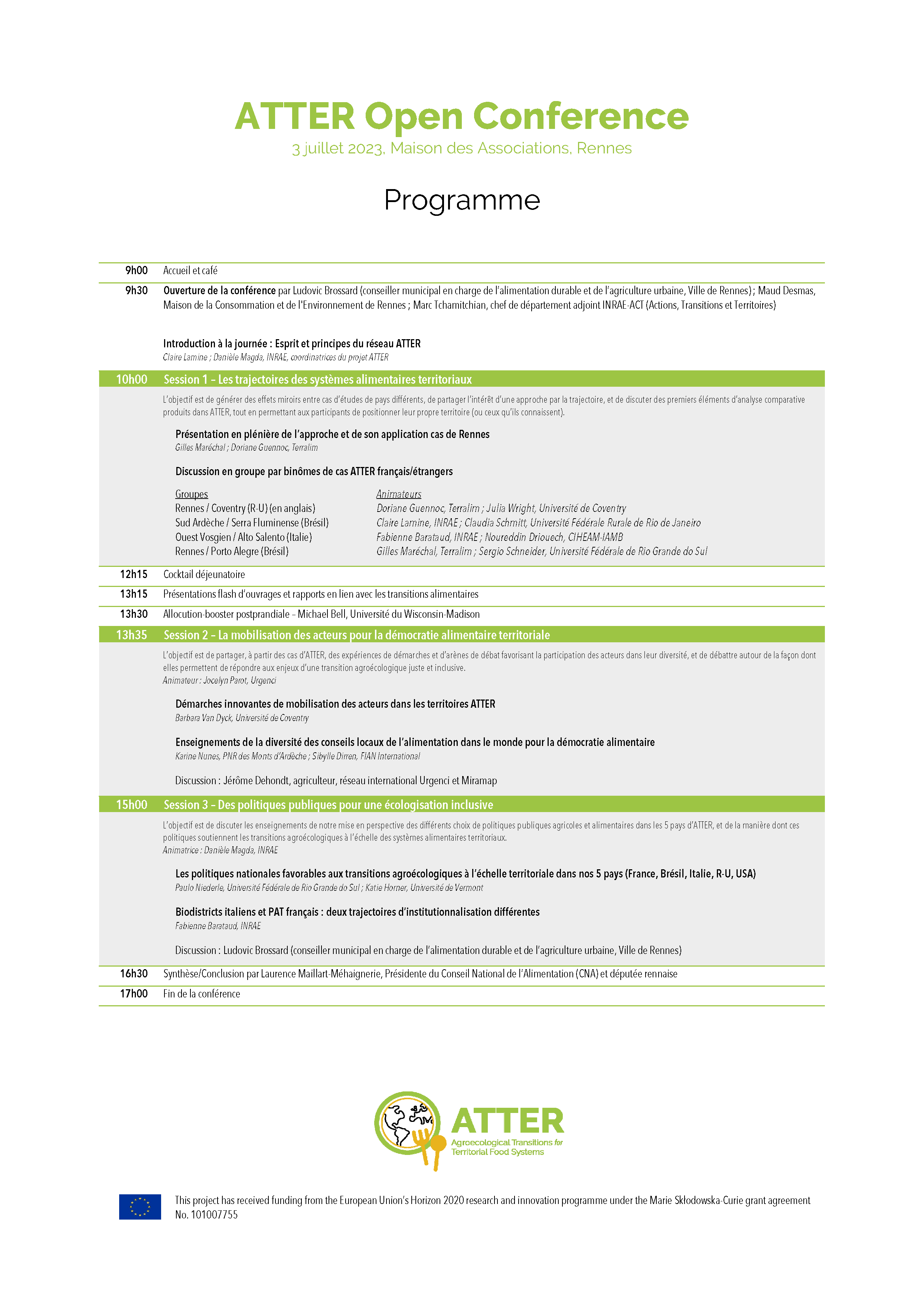 Programme détaillé